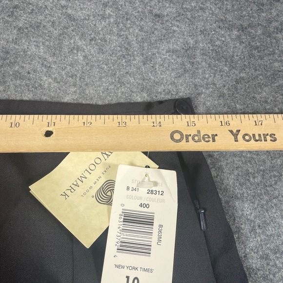 Nygard Collection Skirt Womens 10 Black Wool Straight New York Times Deadstock - Picture 8 of 12